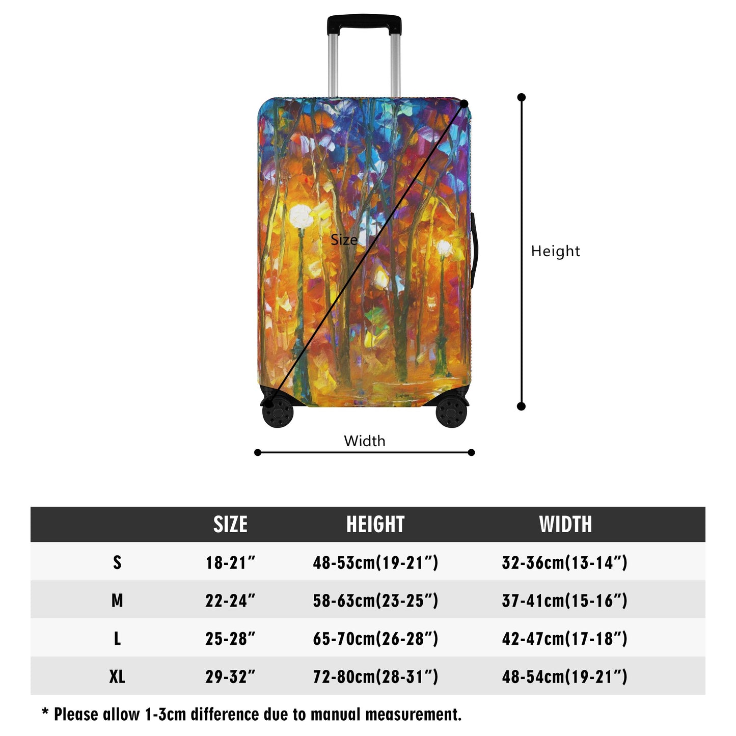 Polyester Luggage Cover Afremov 5AM LIGHTS