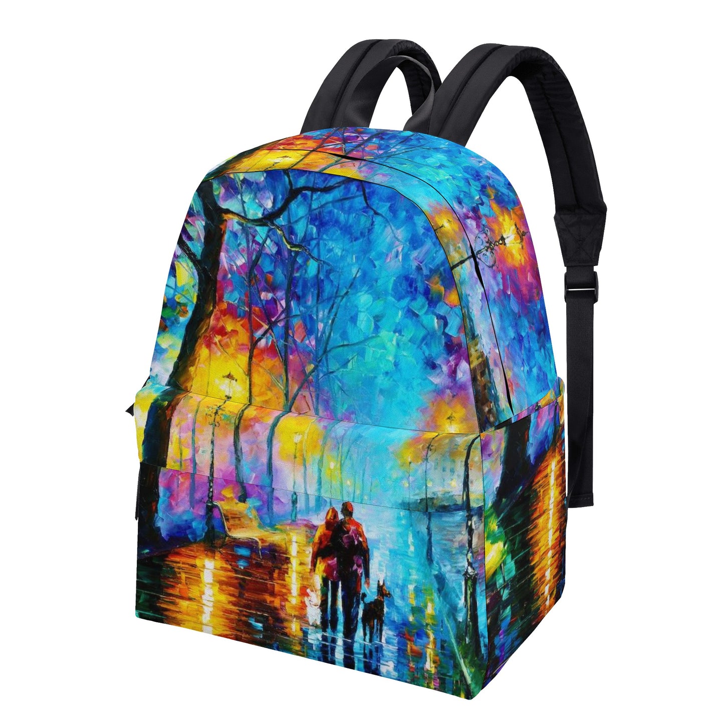 All Over Print Cotton Backpack Afremov MELODY OF THE NIGHT