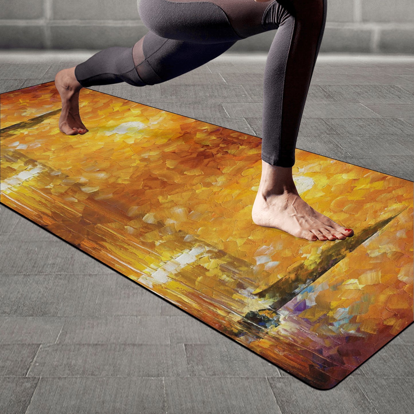 Rubber Yoga Mat Afremov ORANGE MIST