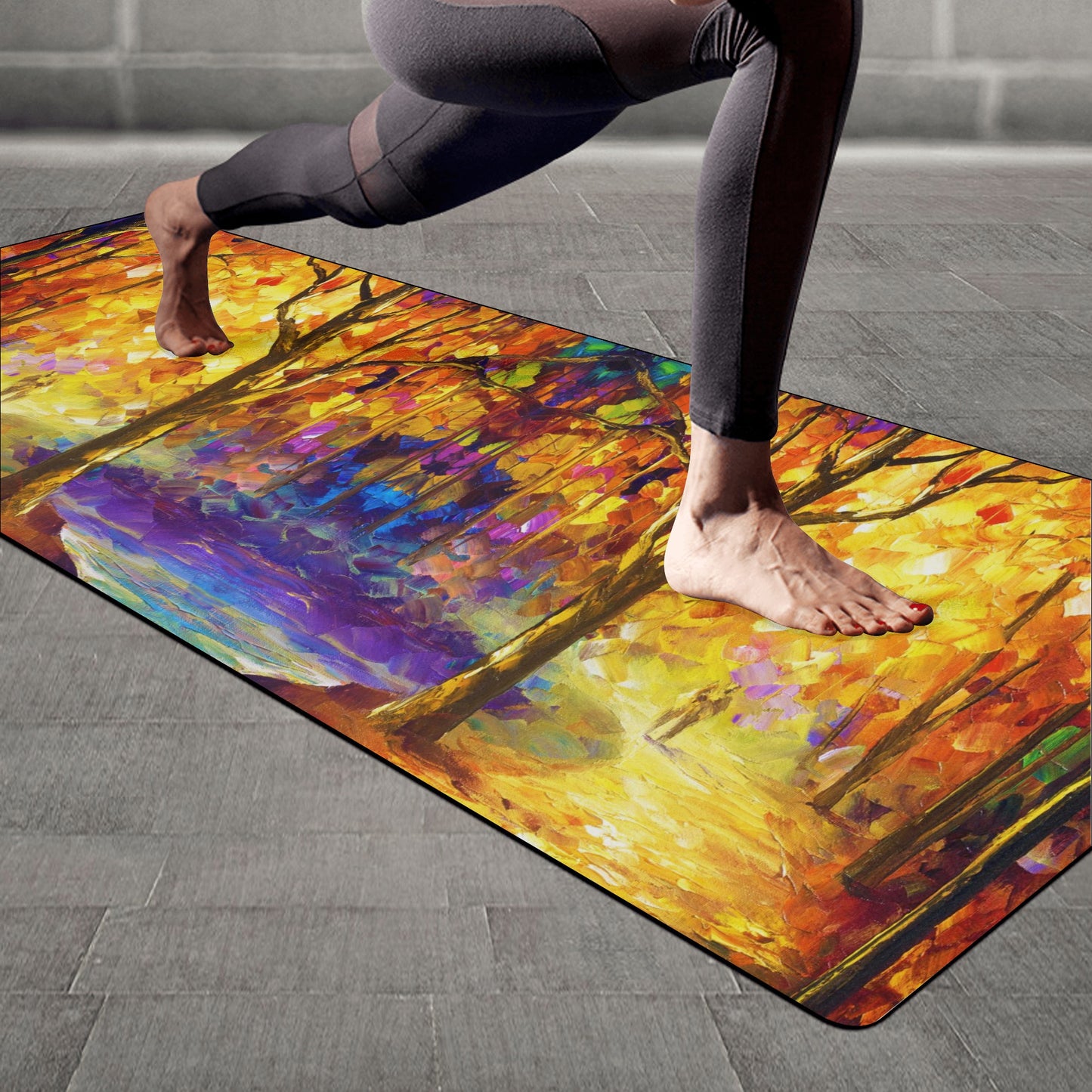 Rubber Yoga Mat Afremov ORANGE SMOOTHNESS