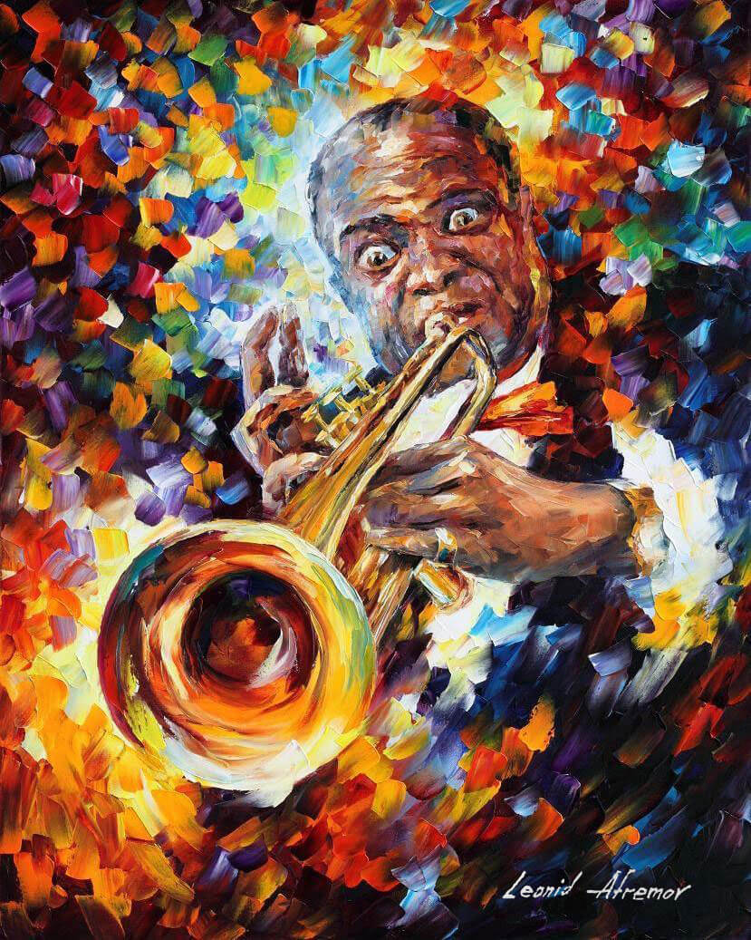 Leonid Afremov LOUIS ARMSTRONG Puzzle Painting