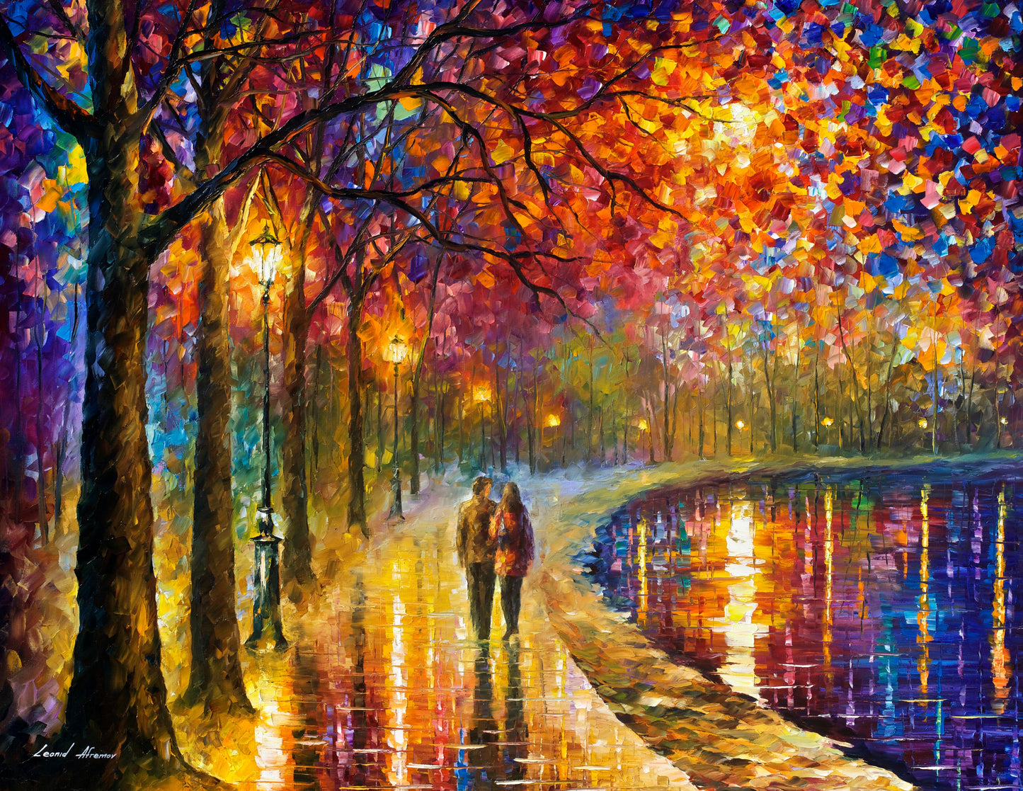 Leonid Afremov spirits by the lake Puzzle Painting
