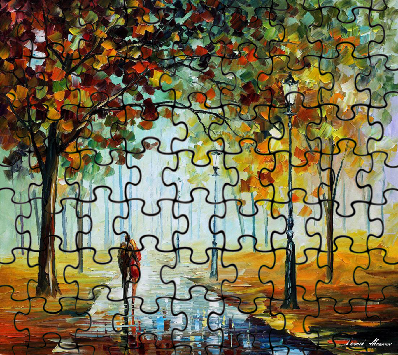Leonid Afremov  FALL LOVE Puzzle Painting