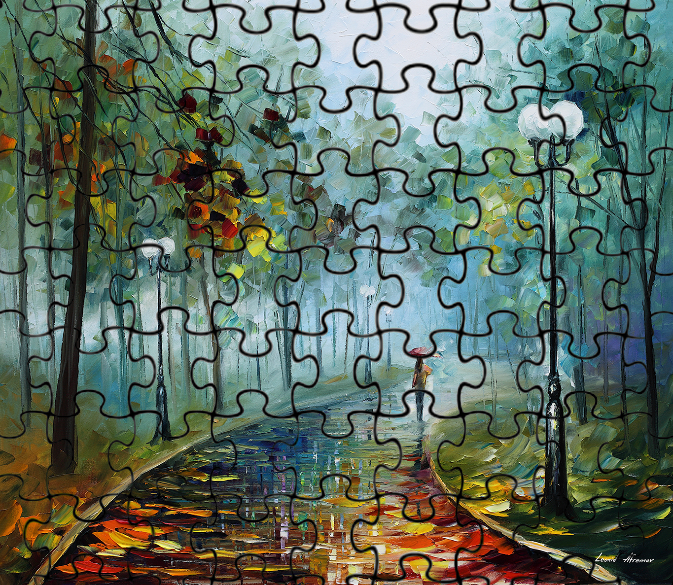 Leonid Afremov  Fog of Passion Puzzle Painting