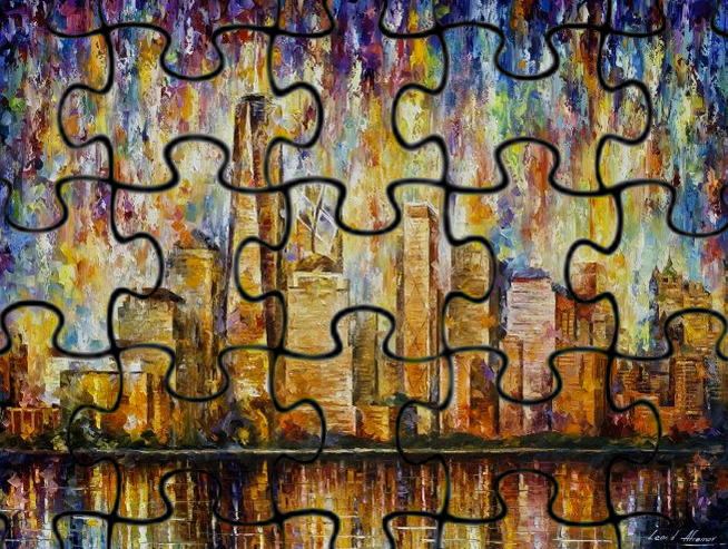Leonid Afremov NEW YORK CITY Puzzle Painting