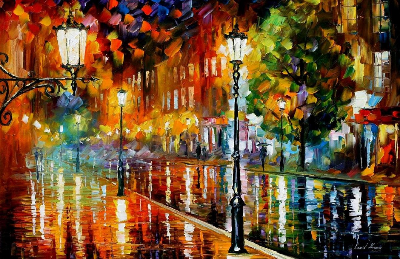 Leonid Afremov STREET OF ILLUSIONS Paint By Number
