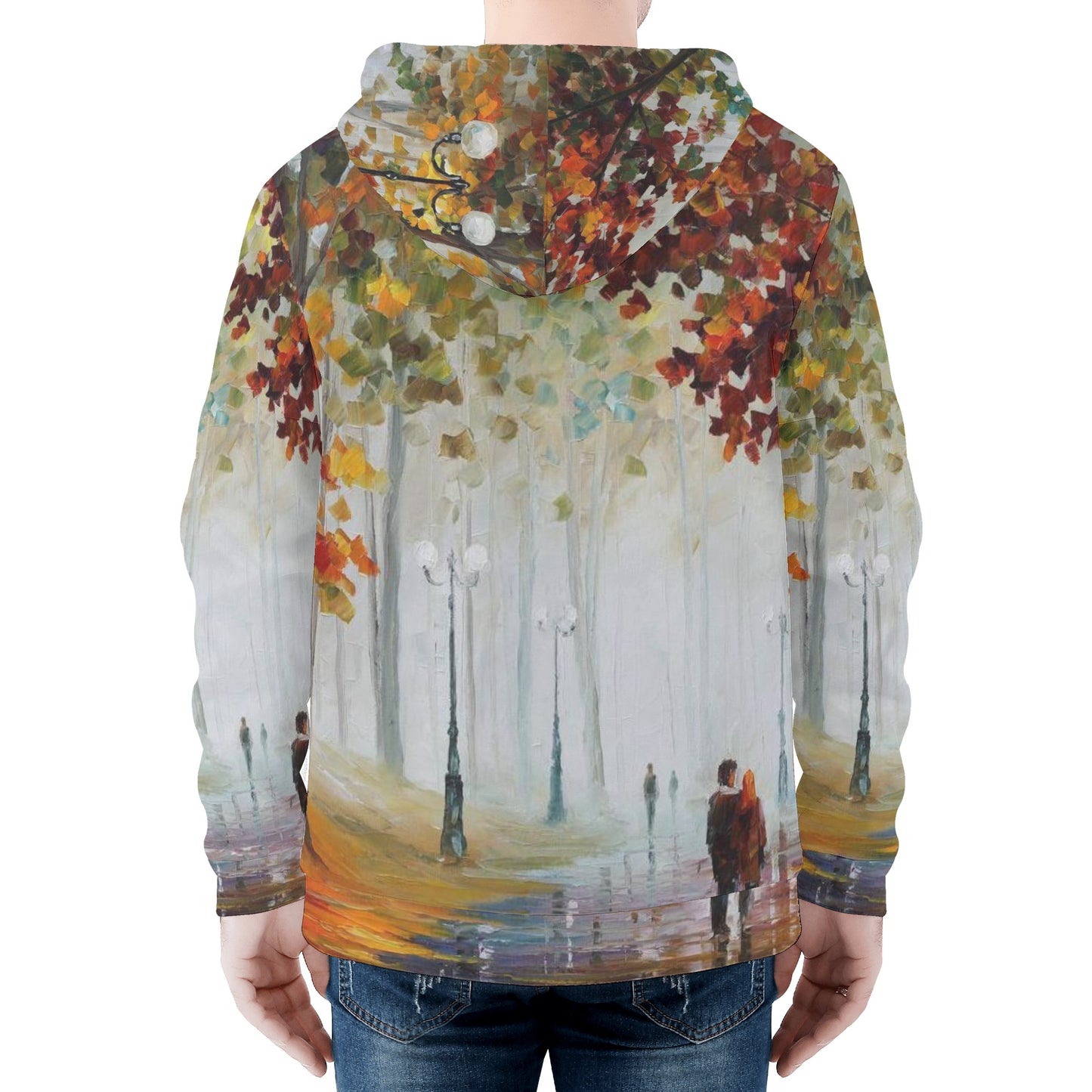 A FOGGY MORNING Men's All Over Print Zip Hoodie