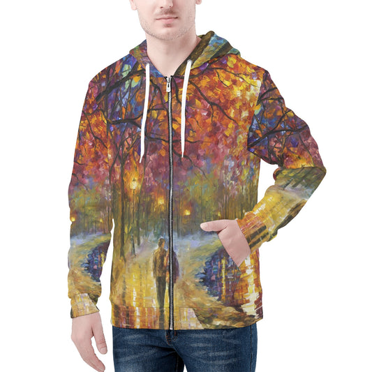 Spirits by the lake Men's All Over Print Zip Hoodie