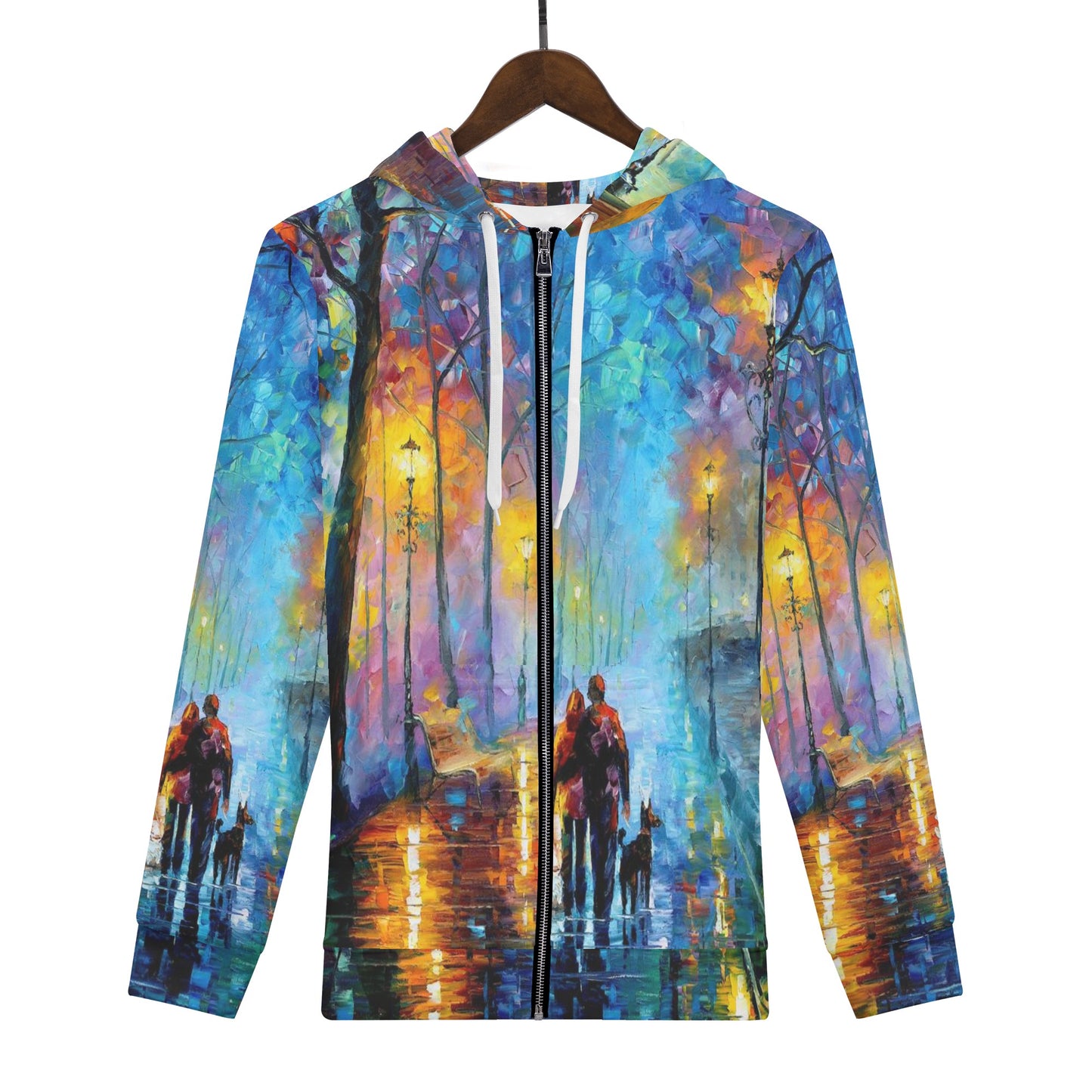 MElody of the Night Men's All Over Print Zip Hoodie