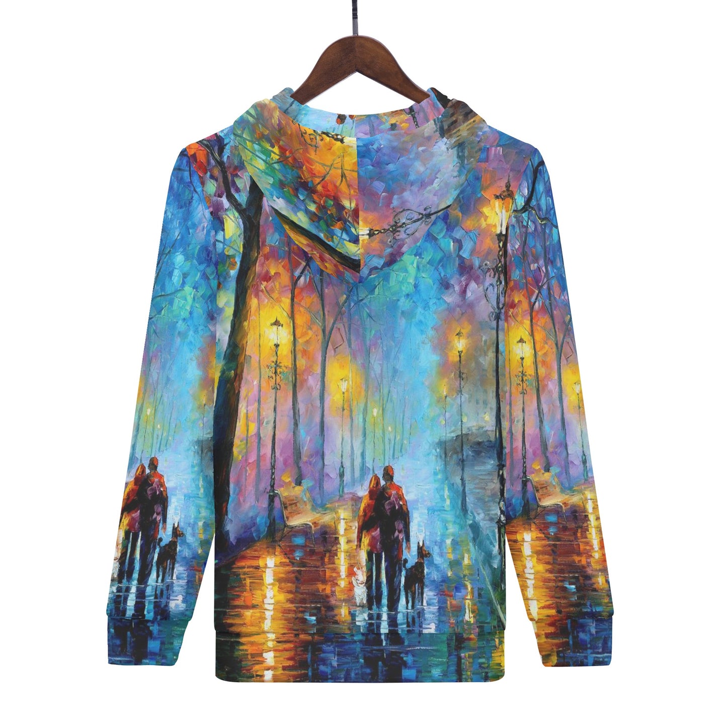 MElody of the Night Men's All Over Print Zip Hoodie