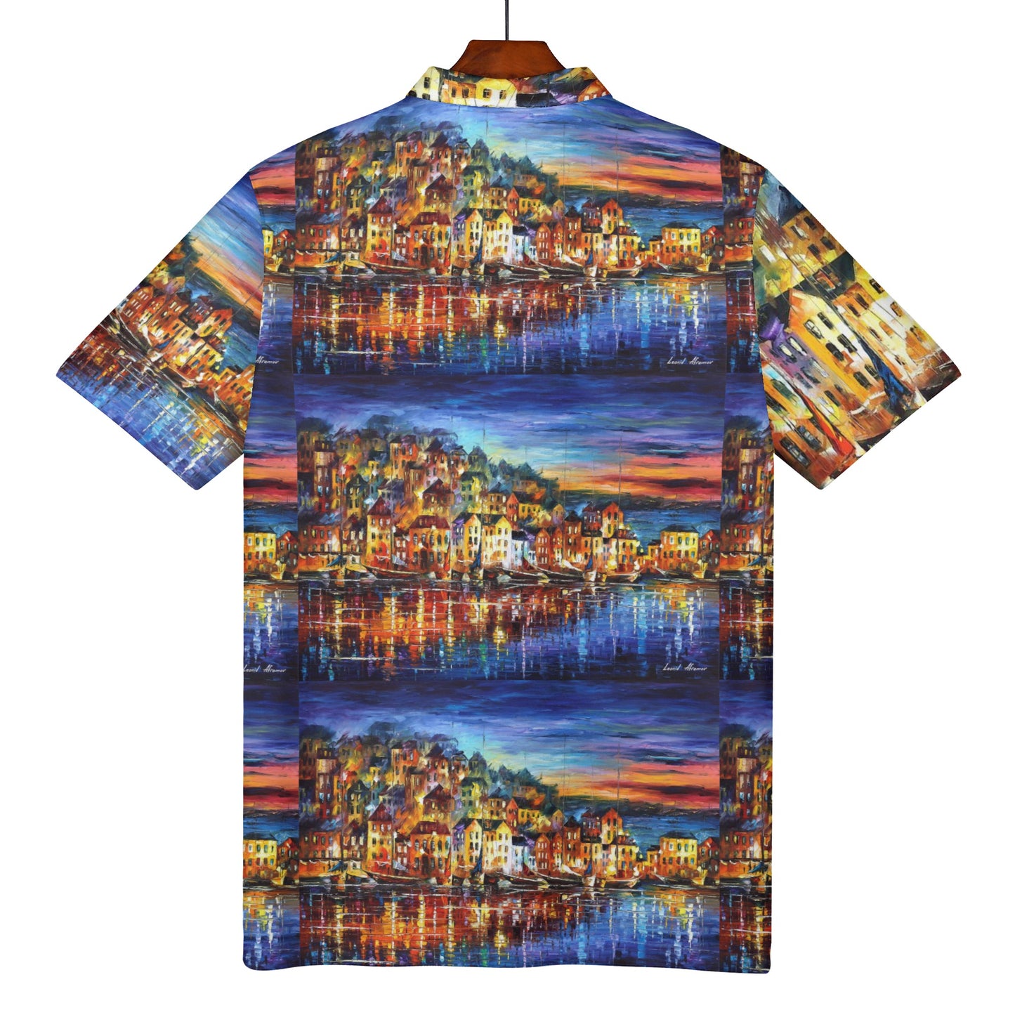 Women's All Over Print Polo Shirt Afremov Quiet Town