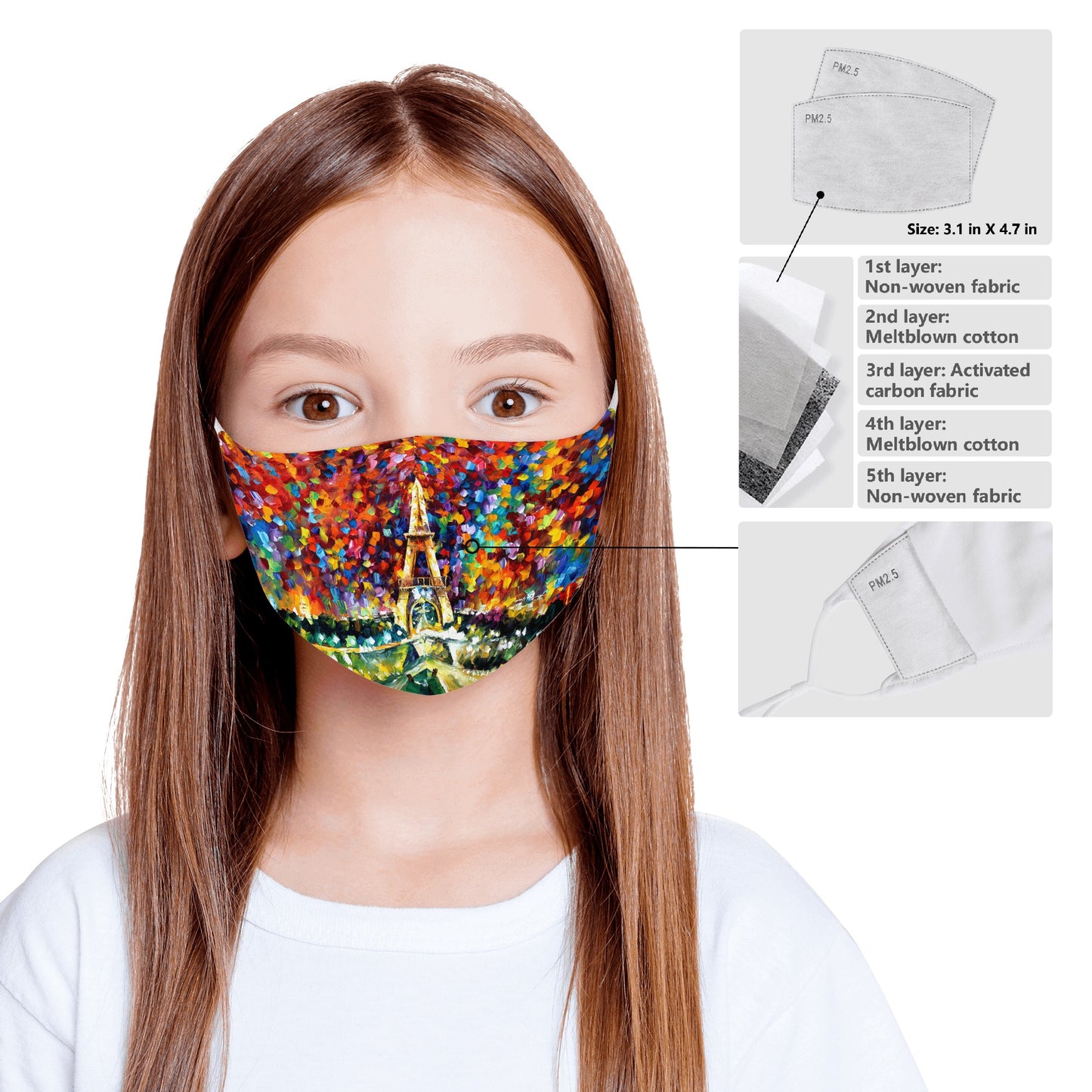 Kid's Respirator Mask Afremov PARIS OF MY DREAMS