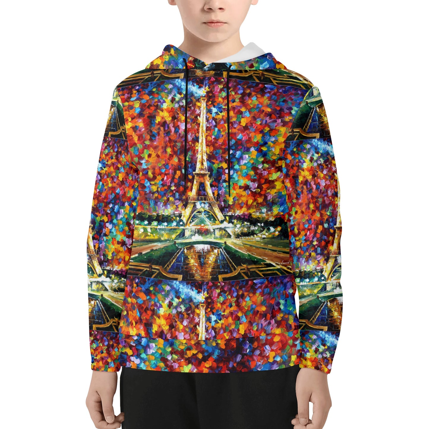 Youth Lightweight All Over Printing Hoodie Sweatshirt Afremov PARIS OF MY DREAMS