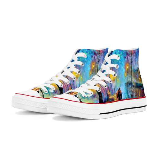 Men's Classic High Top Canvas Shoes Afremov Melody of The Night