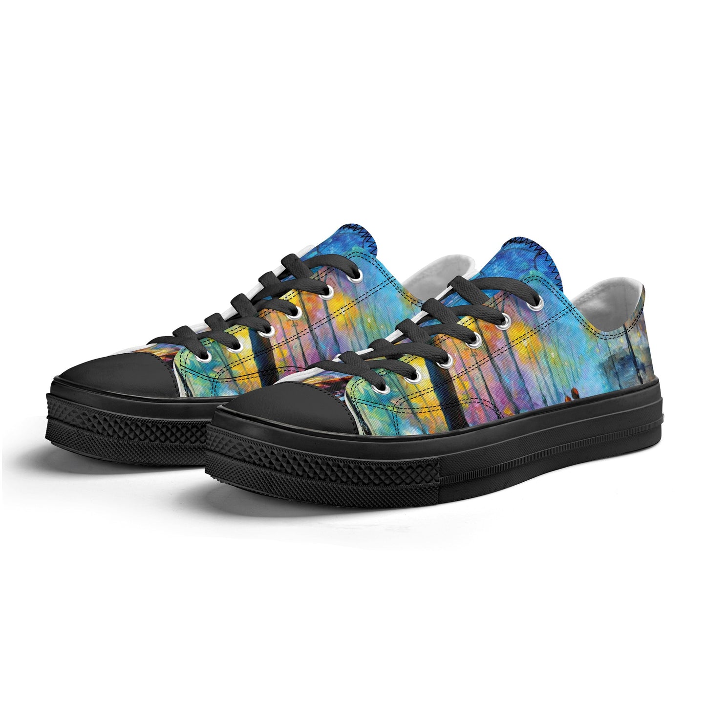 Women's Classic Low Top Canvas Shoes Afremov Melody of The Night
