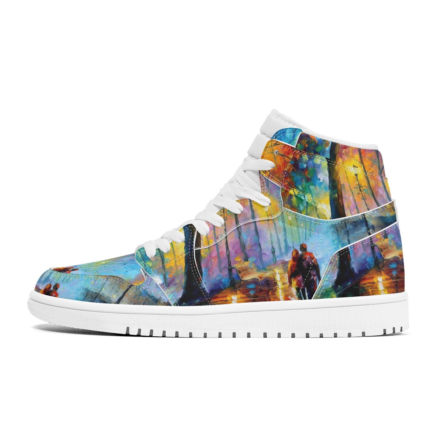 Women's High Top Skateboard Sneakers Afremov Melody of The Night