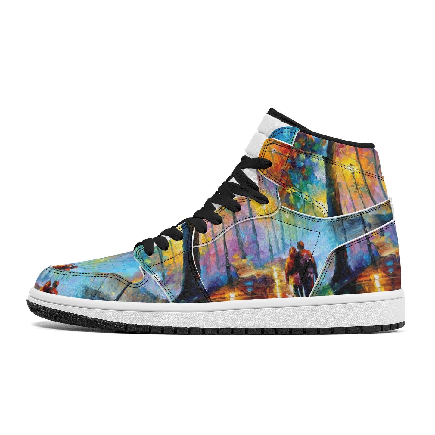Women's High Top Skateboard Sneakers Afremov Melody of The Night
