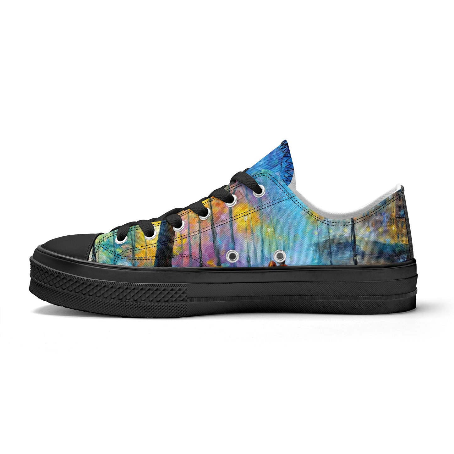 Women's Classic Low Top Canvas Shoes Afremov Melody of The Night