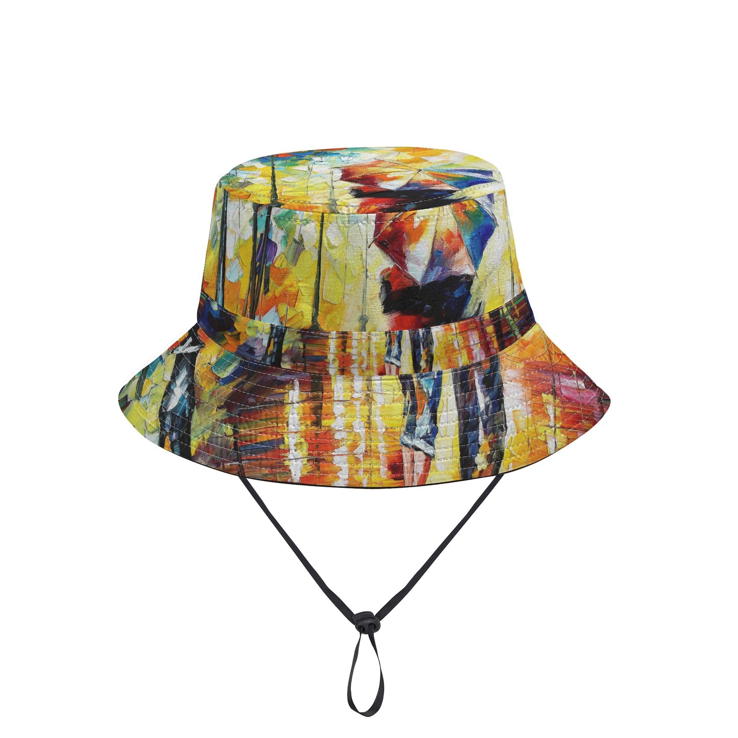 Fisherman's Hat Afremov Couple Under One Umbrella