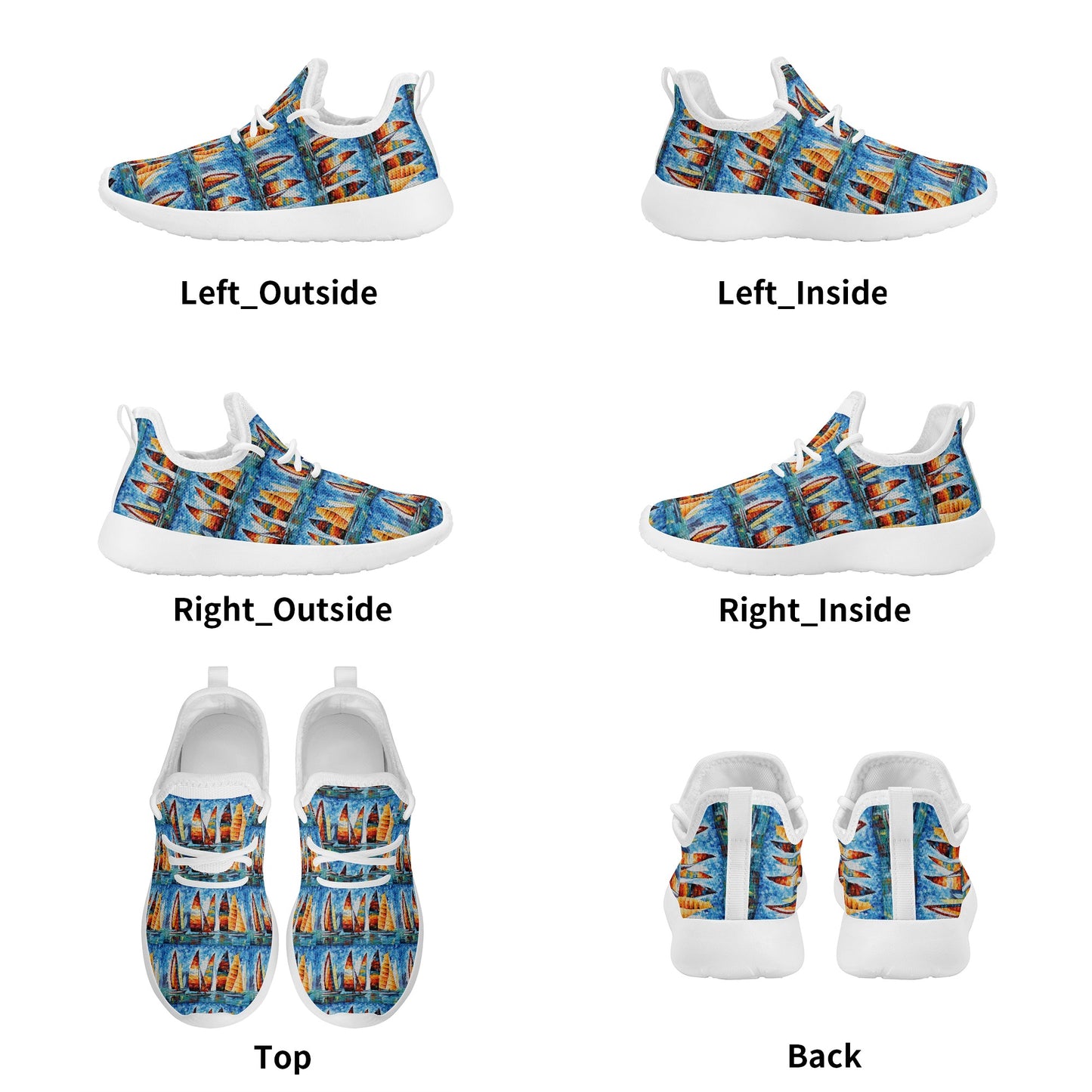 New Kids Mesh Knit Sneakers  Afremov SAIL REGATTA