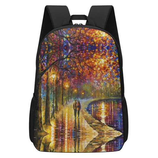 17 Inch School Backpack Afremov Spirits By the Lake