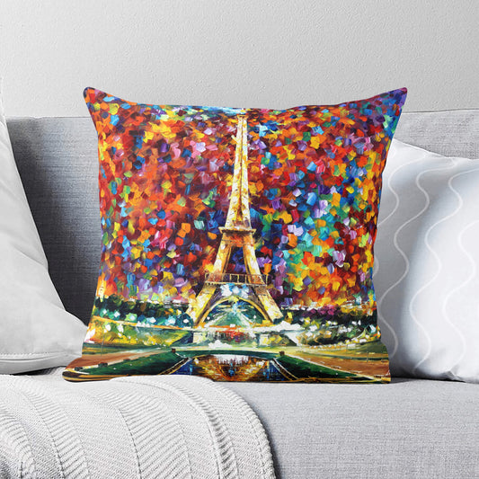 Double Side Printing Pillow Cover Afremov PARIS OF MY DREAM