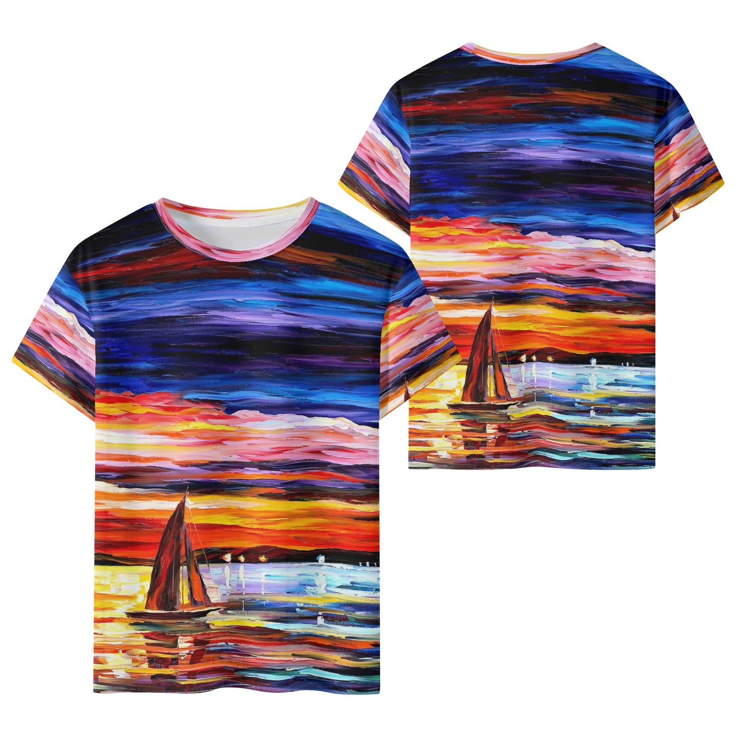 Kids All Over Print Short Sleeve T-Shirt Afremov NIGHT SEA
