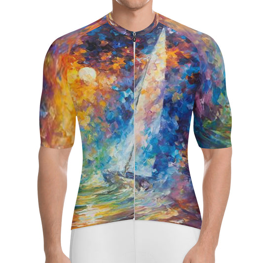 Men's Pro Team Short Sleeve Jersey Afremov FIGHT WITH THE WIND and UNDER WATER