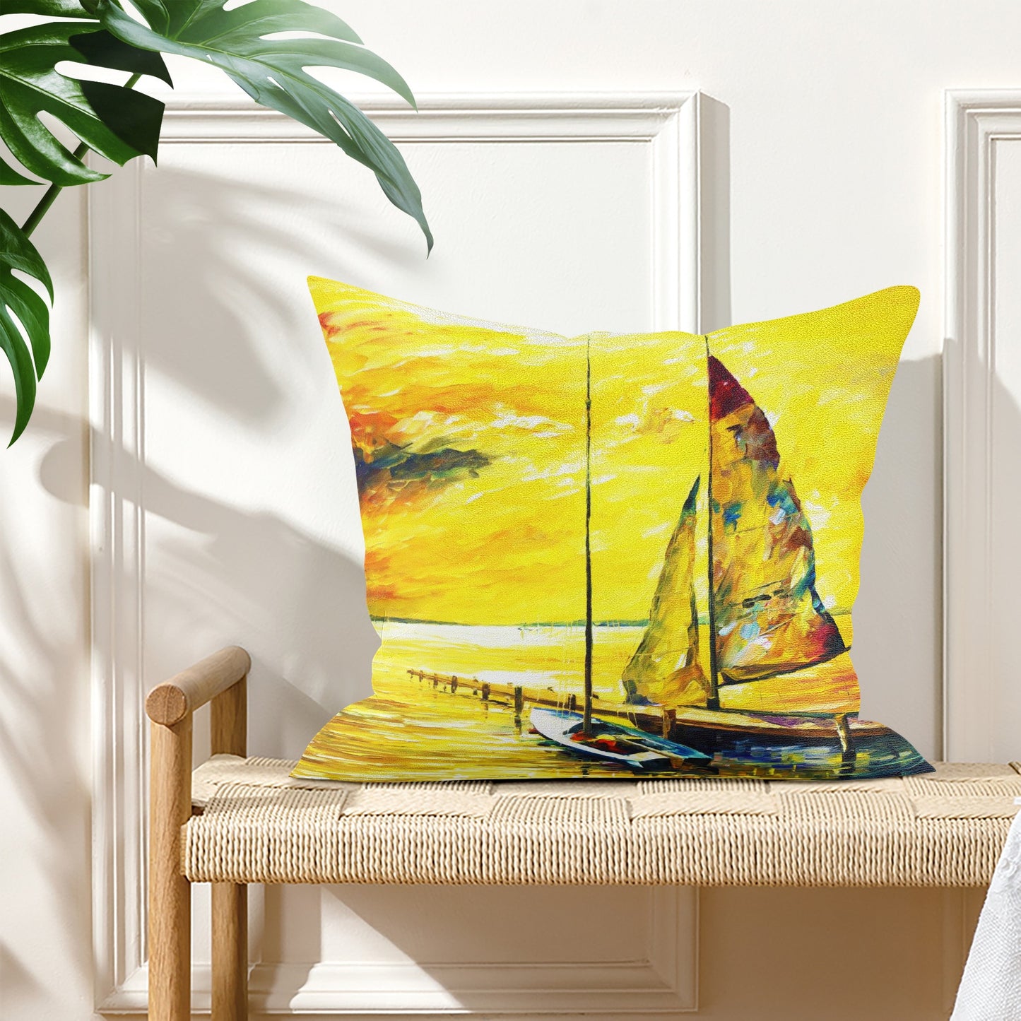 Double Side Printing Pillow Cover Afremov SAILING AWAY