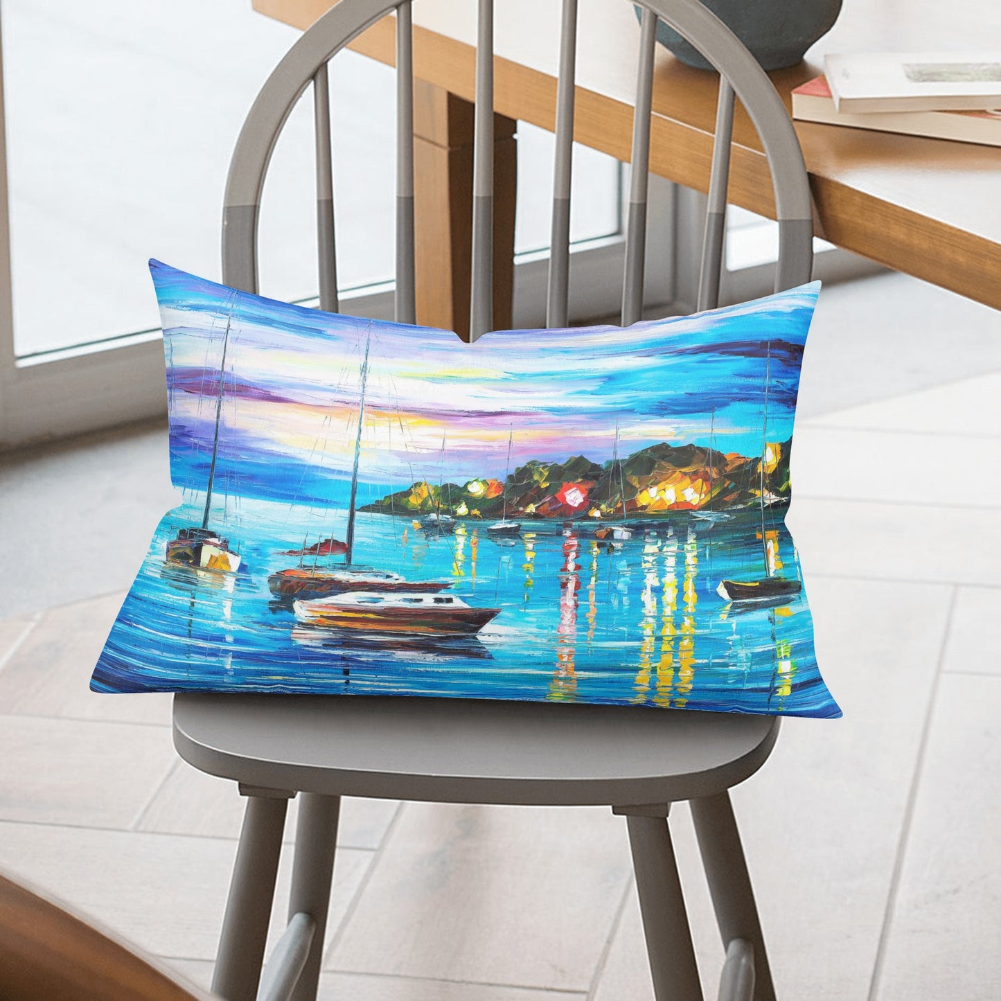 Double Side Printing Rectangular Pillow Cover Afremov MYSTERY OF THE NIGHT SKY