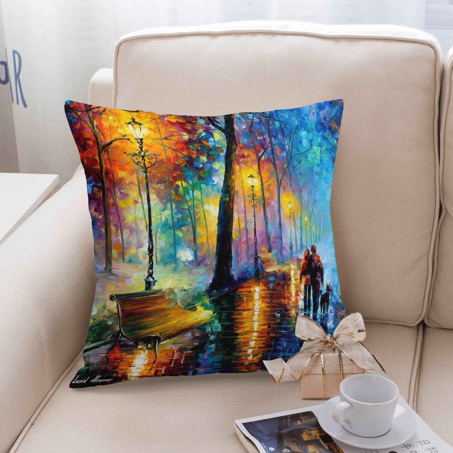 Pillow Cover Afremov MELODY OF THE NIGHT