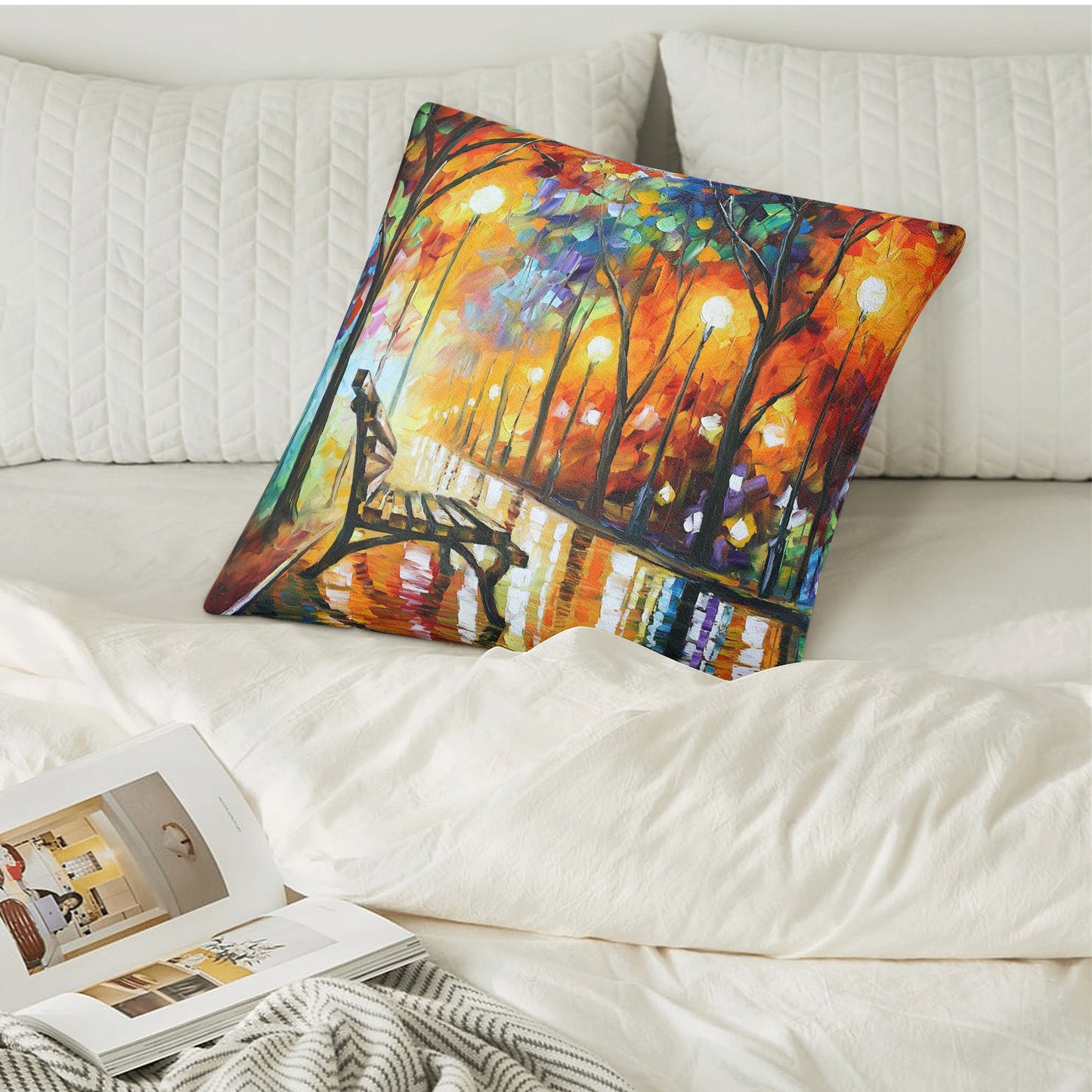 Double Side Printing Pillow Cover Afremov THE LONELINESS OF AUTUMN