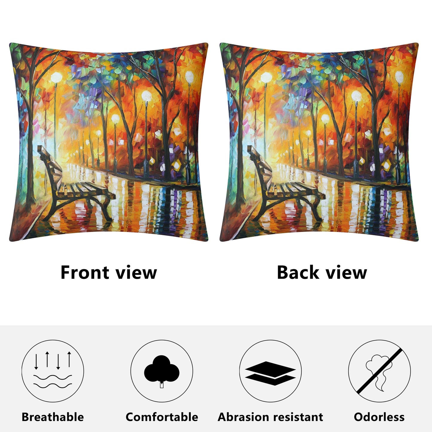 Double Side Printing Pillow Cover Afremov THE LONELINESS OF AUTUMN