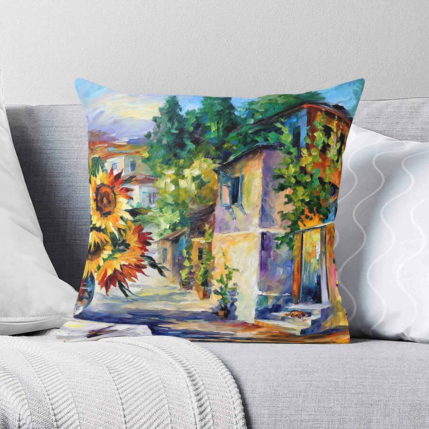 Double Side Printing Pillow Cover Afremov GREEK NOON