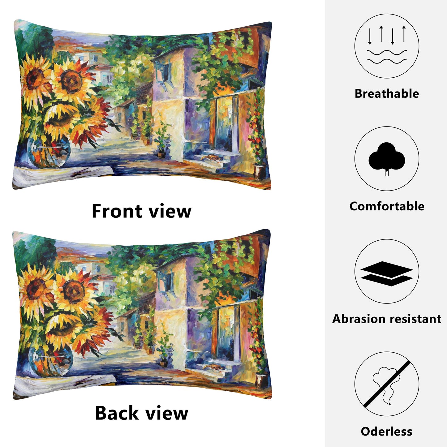 Double Side Printing Rectangular Pillow Cover Afremov GREEK NOON