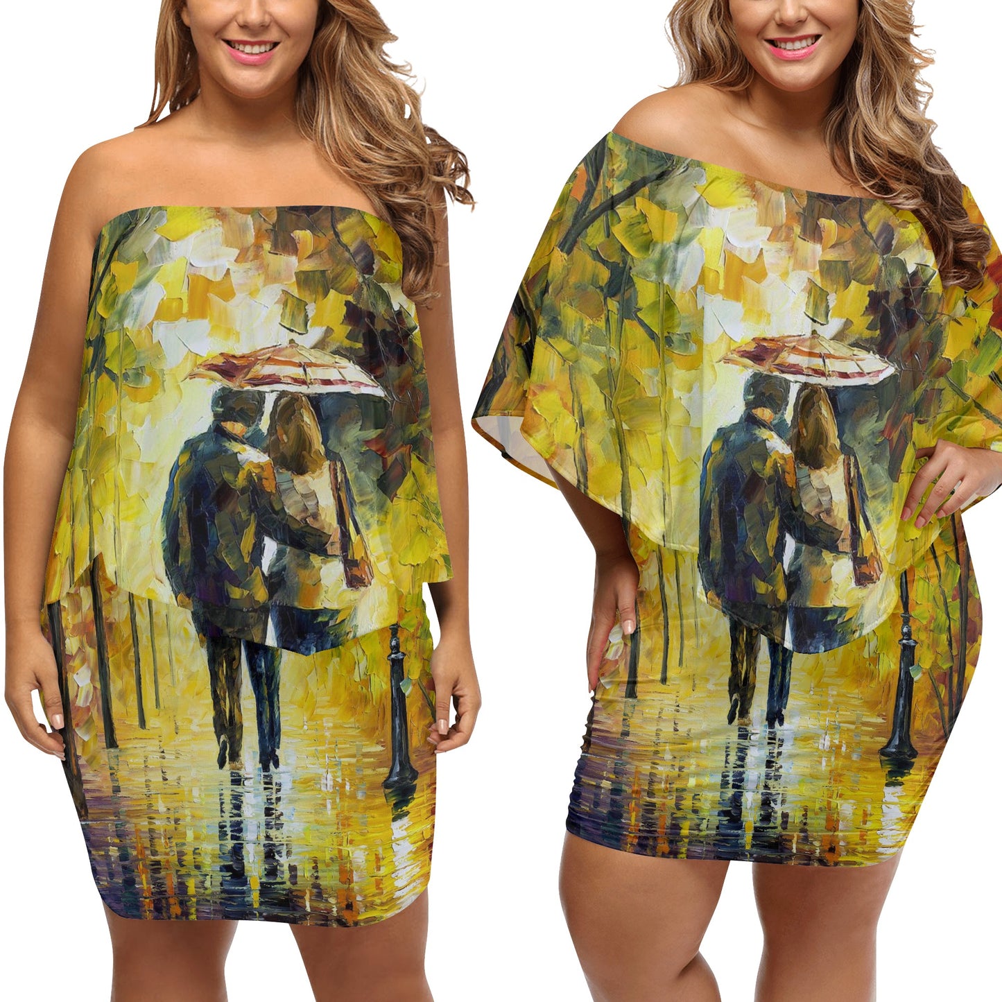 Womens Off-the-shoulder Tube Dress @FanClub By AFREMOV.COM