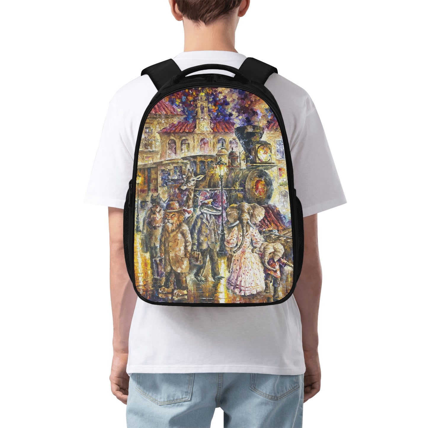16 Inch Dual Compartment School Backpack @FanClub By AFREMOV.COM