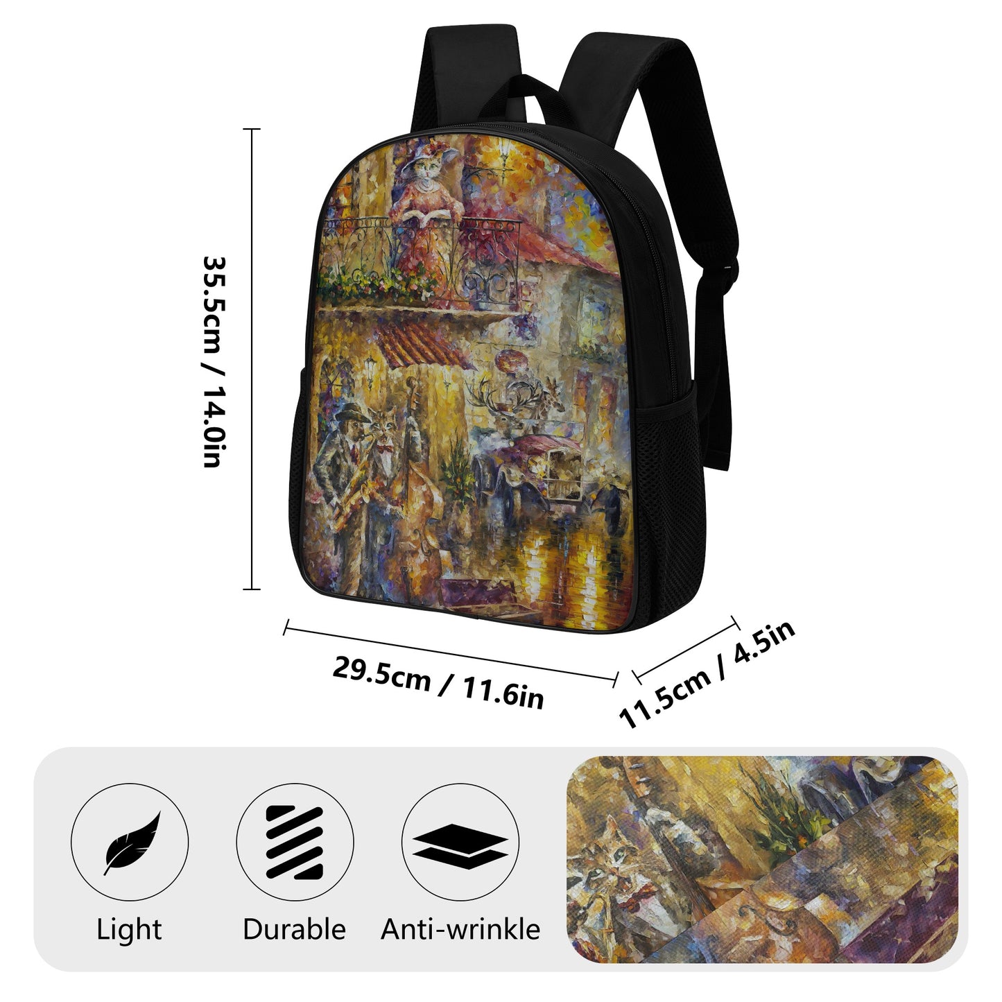 14 Inch Nylon Backpack @FanClub By AFREMOV.COM