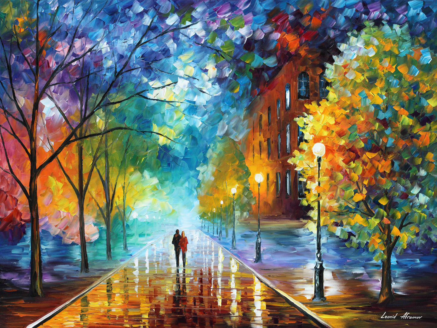 Leonid Afremov FRESHNESS OF COLD Paint By Numbers Full Kit