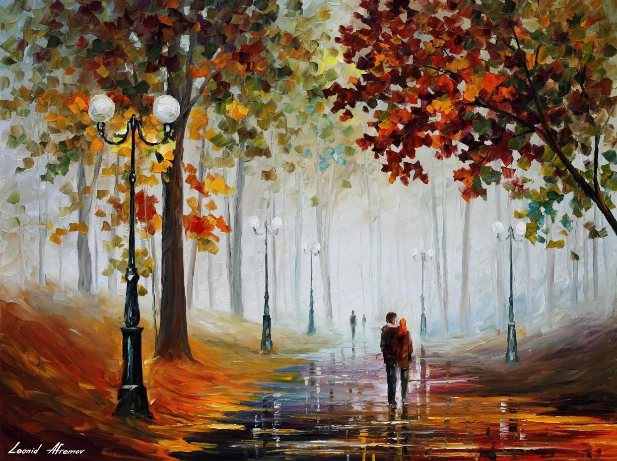 Leonid Afremov FOGGY MORNING Paint By Numbers Full Kit