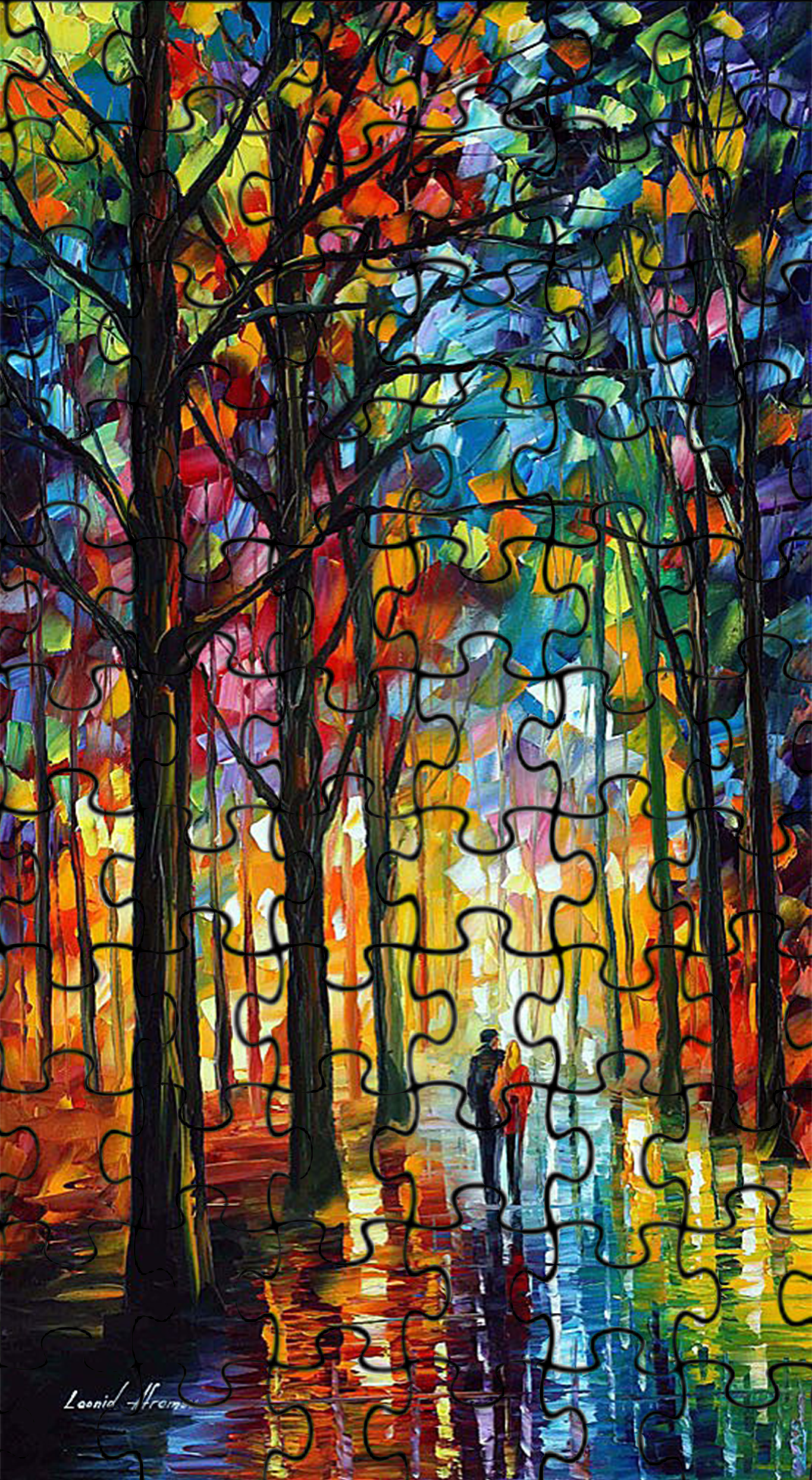 Leonid Afremov DATE IN THE PARK Puzzle Painting