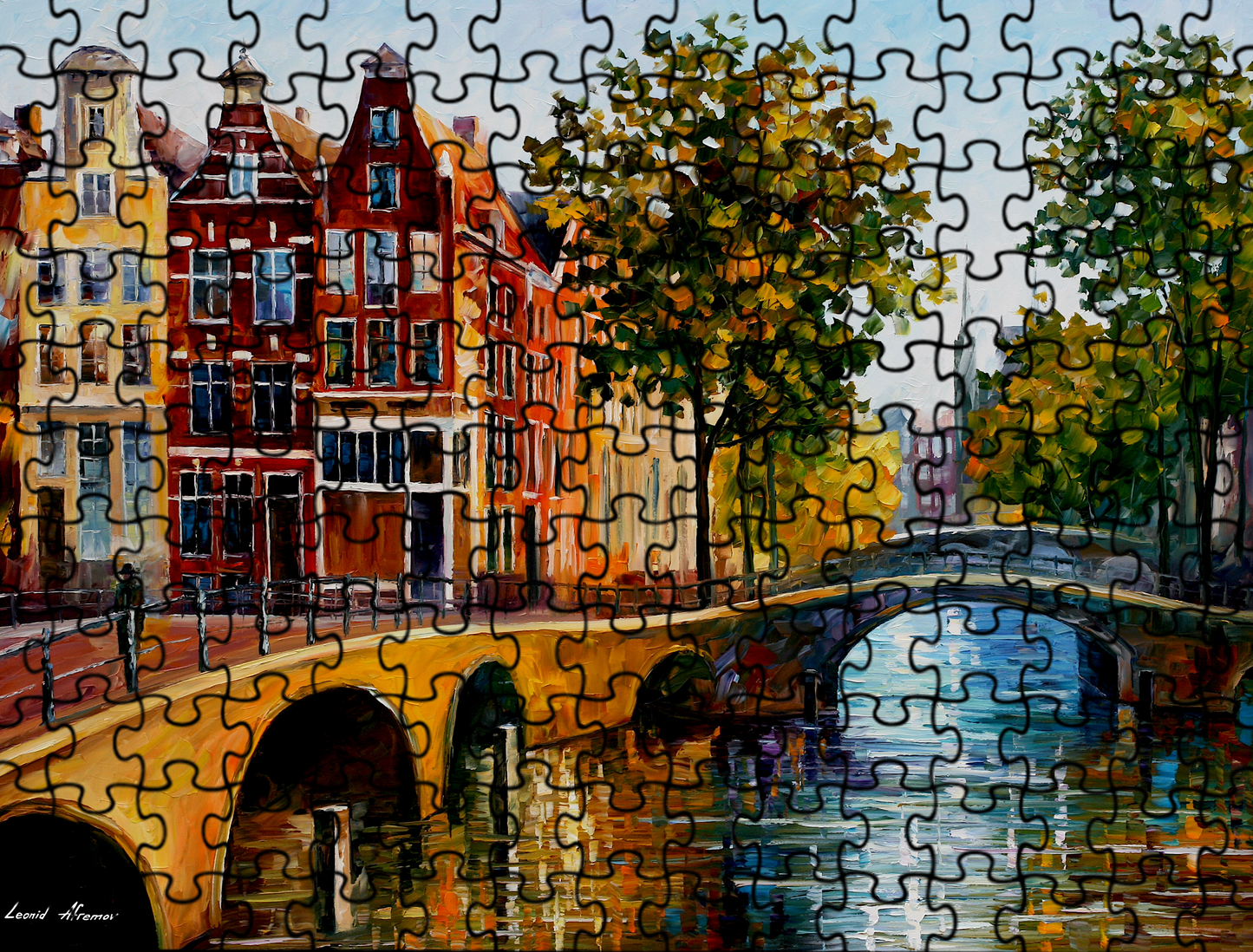 Leonid Afremov THE GATEWAY TO AMSTERDAM Puzzle Painting