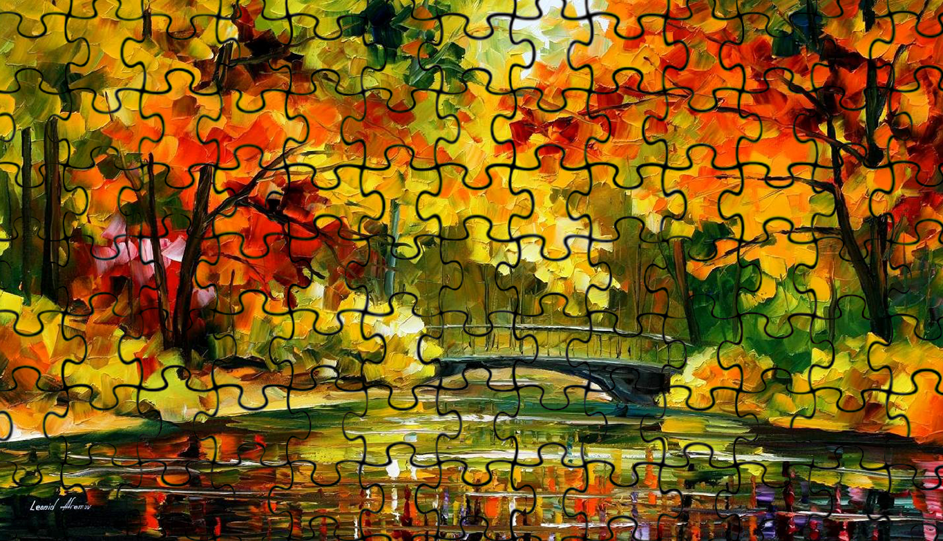 Leonid Afremov LITTLE BRIDGE Puzzle Painting