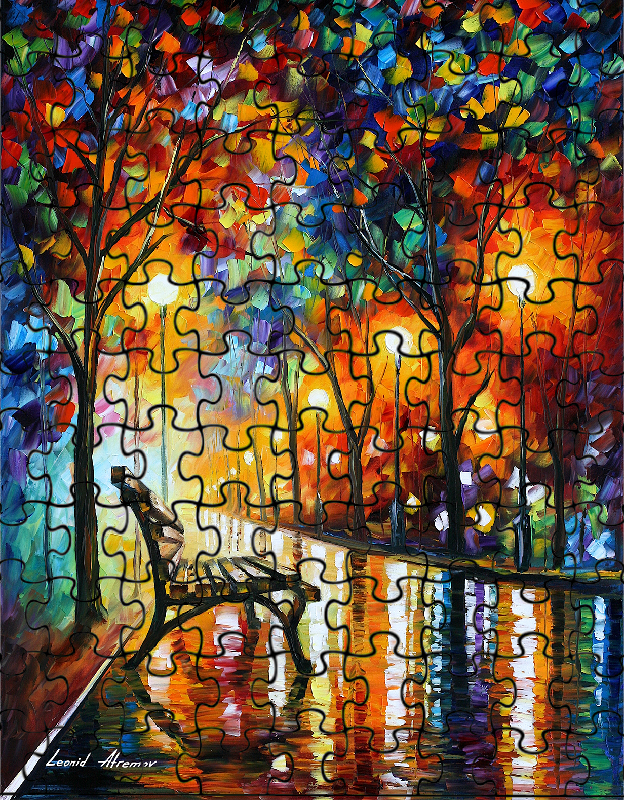 Leonid Afremov THE LONELINESS OF AUTUMN Puzzle Painting