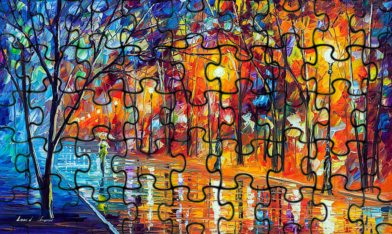 Leonid Afremov MISTY NIGHT Puzzle Painting