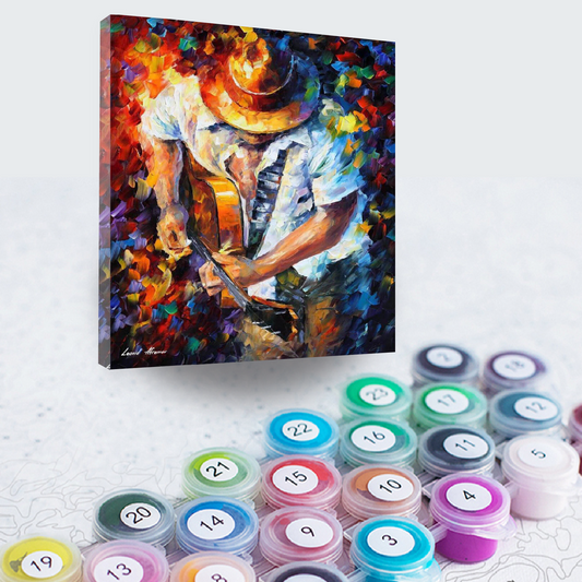 Leonid Afremov  a GUITAR AND SOUL Paint By Numbers Full Kit