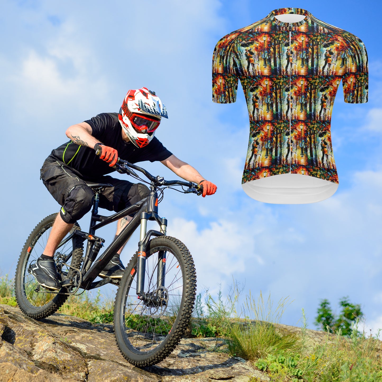 Men's Pro Team Short Sleeve Jersey Afremov DANCE UNDER THE RAIN