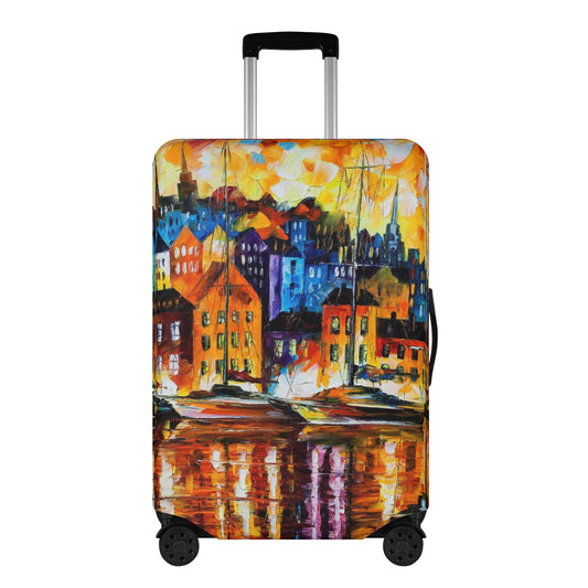 Polyester Luggage Cover Afremov CHARMING HARBOR OF CORSICA