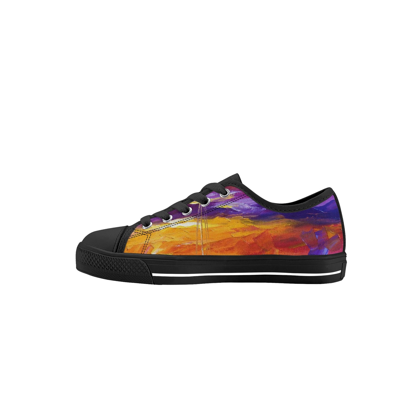 Kid's Low Top Canvas Shoes Afremov SUNSET OF EMOTIONS