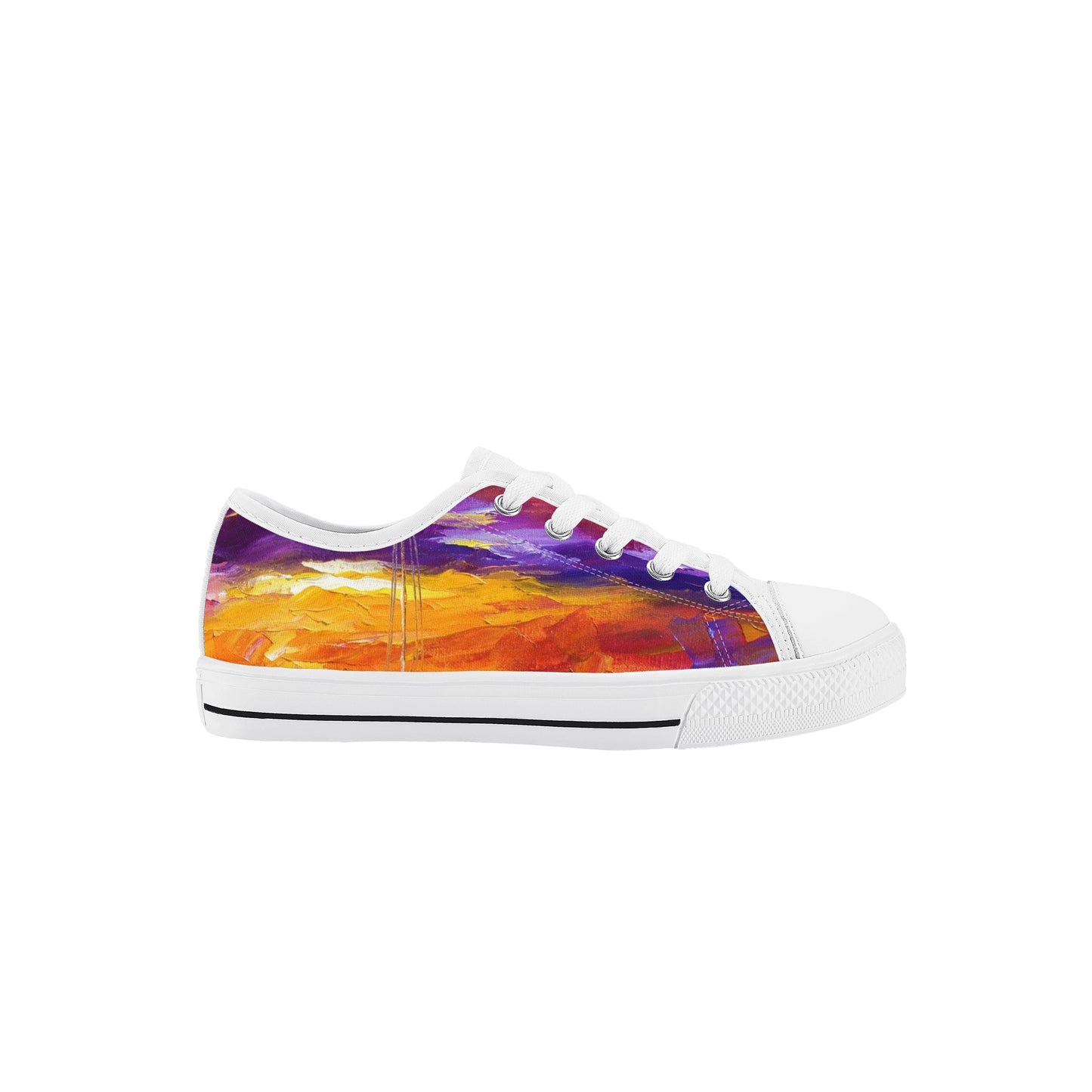 Kid's Low Top Canvas Shoes Afremov SUNSET OF EMOTIONS